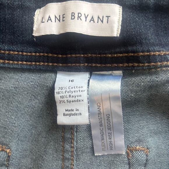 Lane Bryant Jegging Skinny Leg NWT Flex Wide Elastic Waistband 3 Button Size 16 - Picture 6 of 11